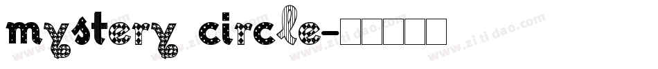 Mystery Circle字体转换